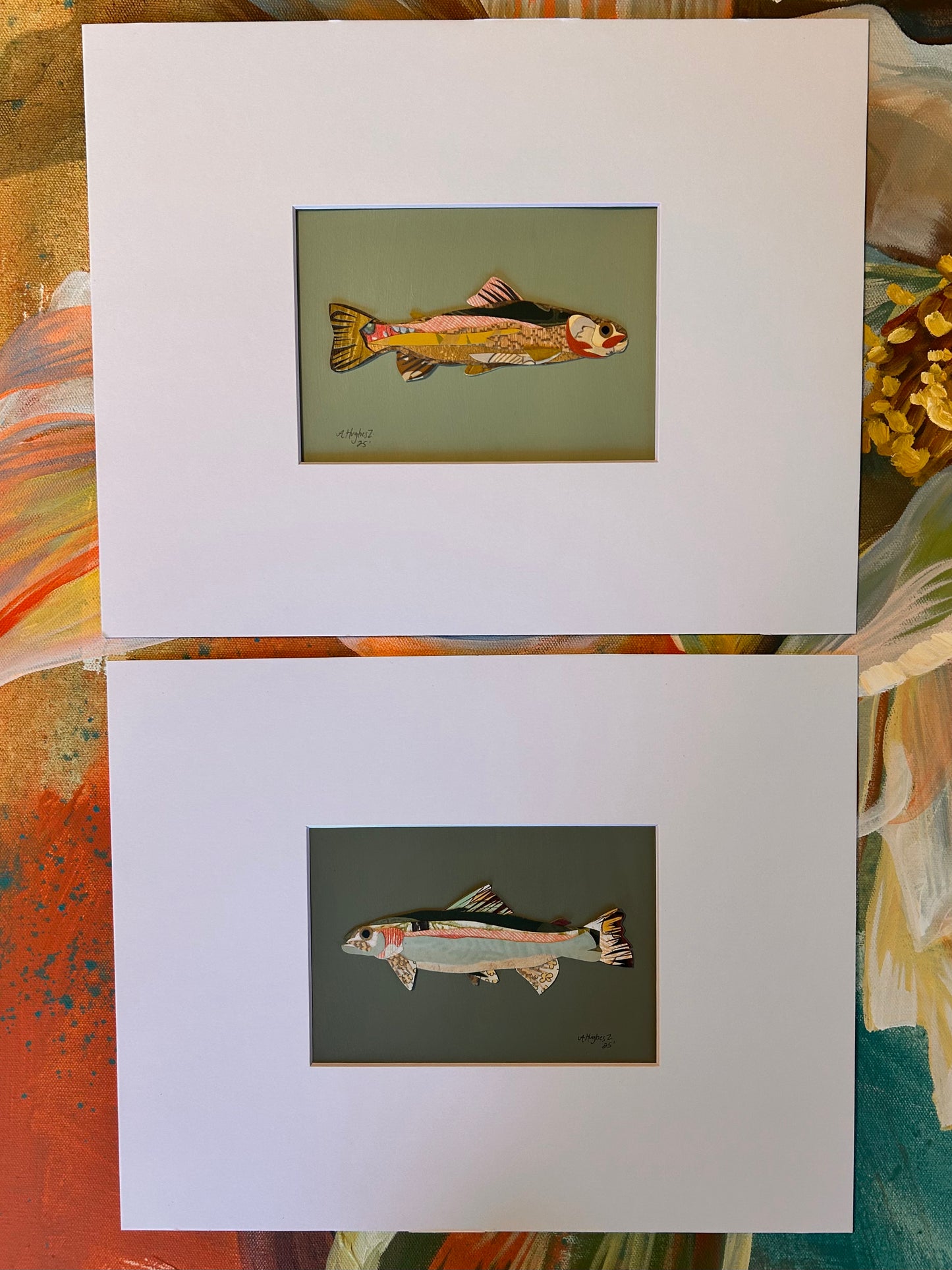 Rainbow Trout Collage (Original)