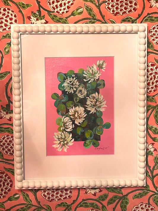 Shamrocks with Pink Background