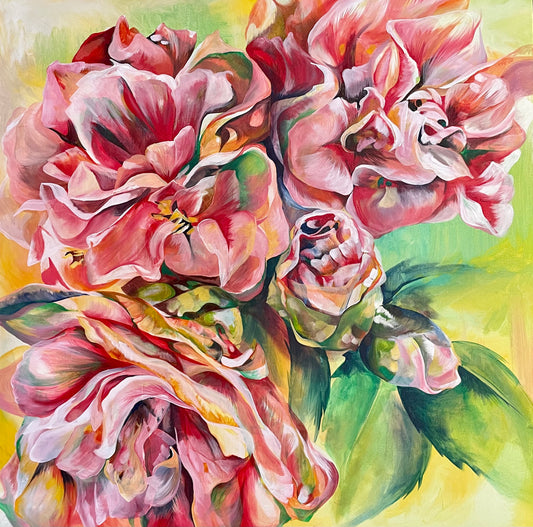Pink Camellias Print