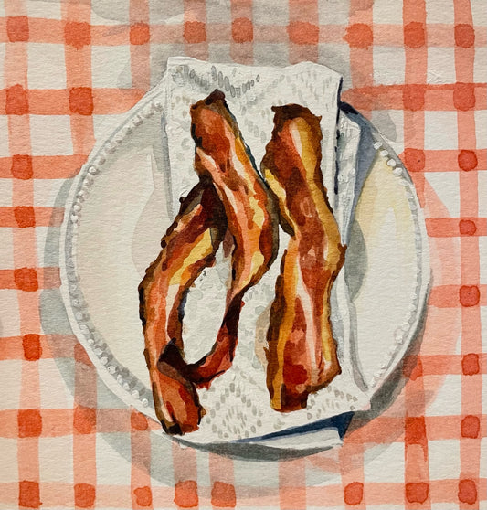 Bacon Plate Print